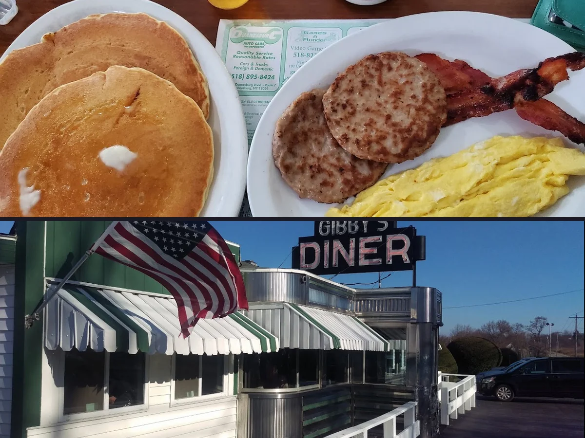 Classic diner booths and counter seating.