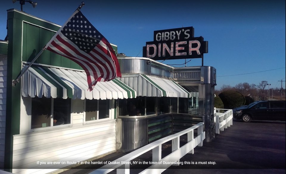 Classic diner booths and counter seating.